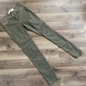 Olive skinny jeans